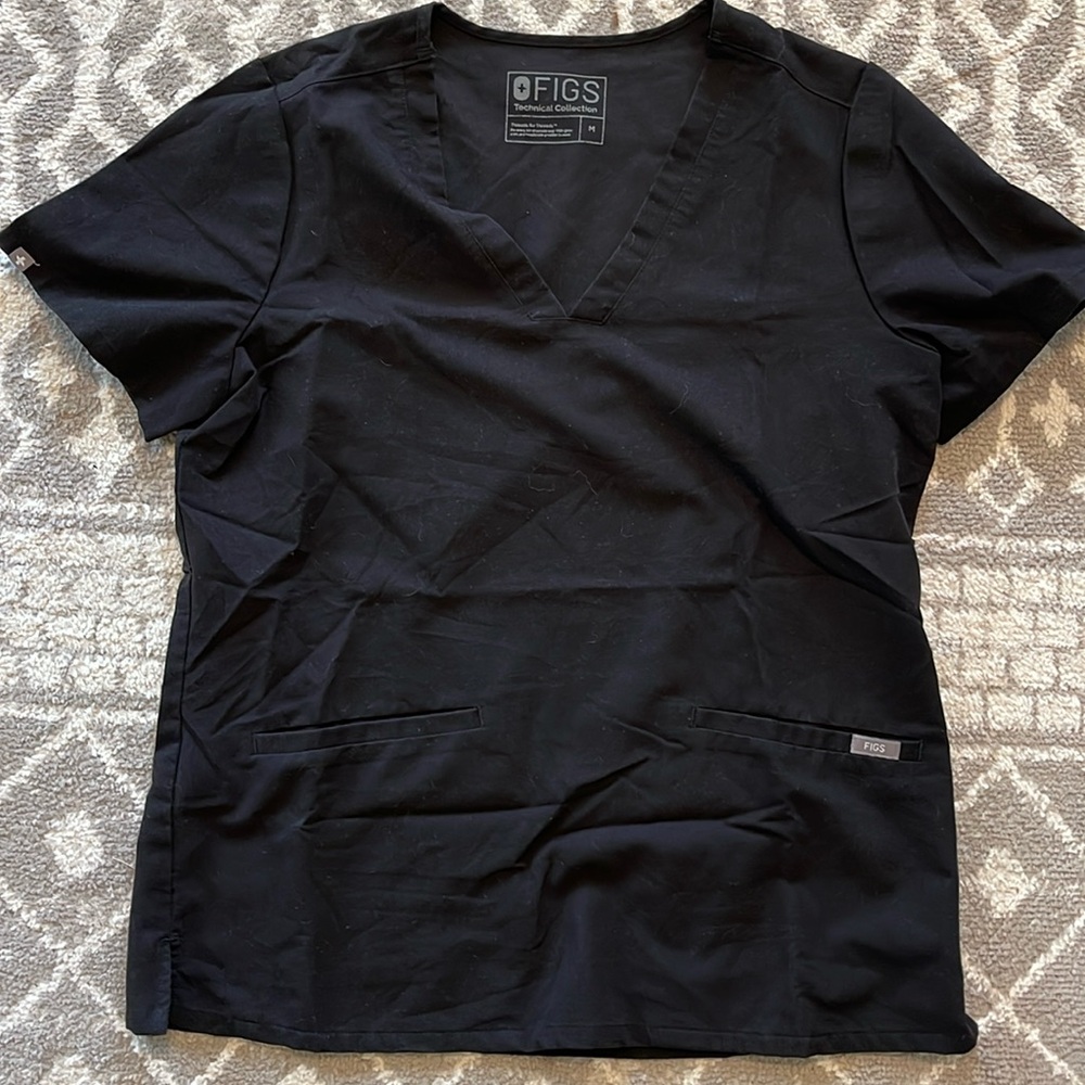 FIGS CASMA TOP BLACK